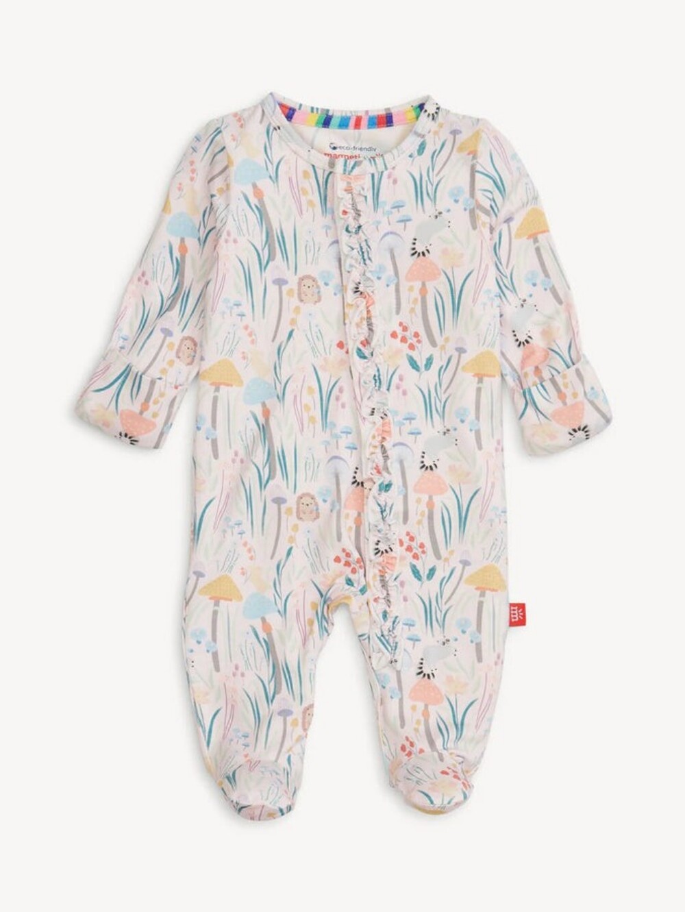 Magnetic Me Shroom & Bloom Ruffle Footie, 0-3 Months